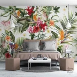 Design de papier peint inspiré de la nature, style végétal