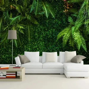 Papier peint végétal verdure, décor naturel pour intérieur
