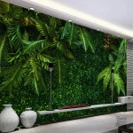 Variations de papier peint en motifs de verdure, ambiance fraîche