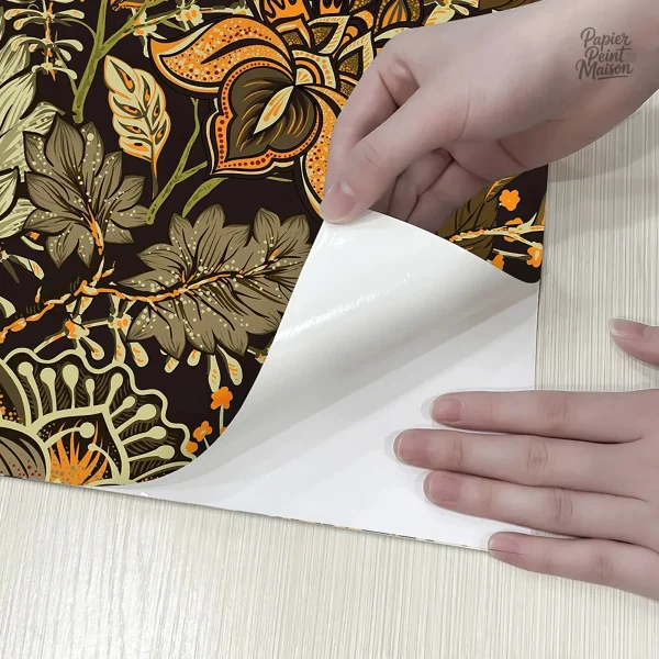 Motif floral rétro sur fond doux et apaisant
