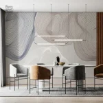 Papier peint design aux motifs géométriques modernes