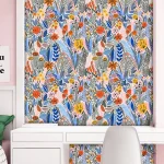 Papier peint fleuri aux motifs de fleurs colorées