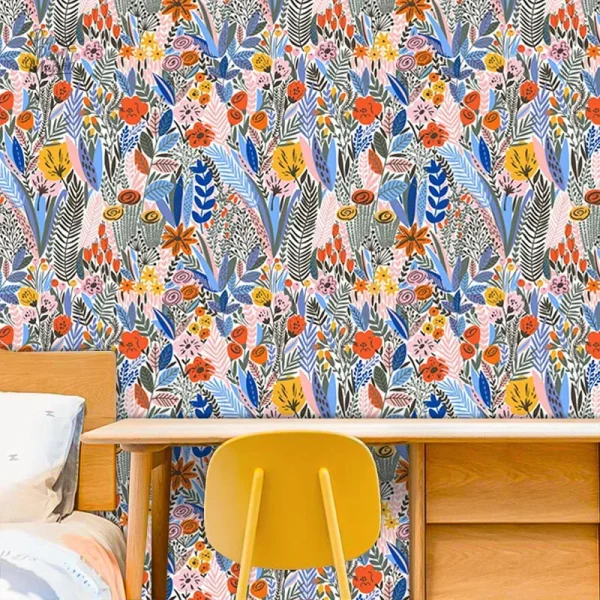 Papier peint floral avec un design élégant et moderne