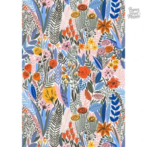 Papier peint à motifs floraux pour une décoration intérieure