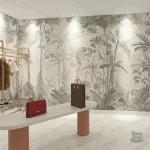 Papier peint jungle avec motifs tropicaux luxuriants