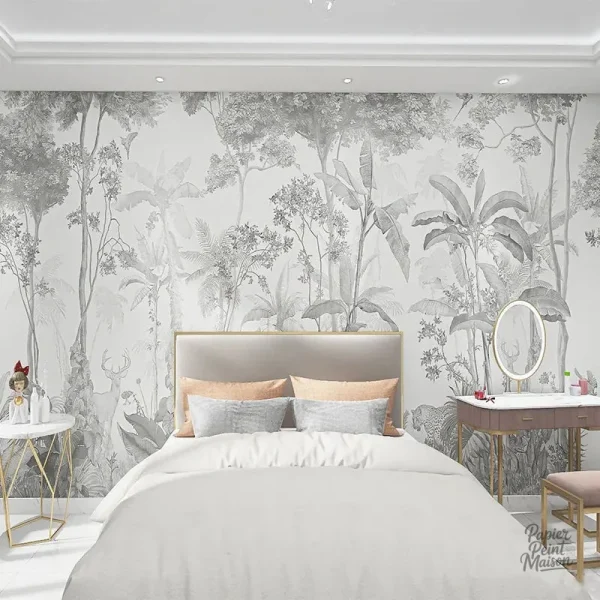 Variations de papiers peints jungle aux designs exotiques