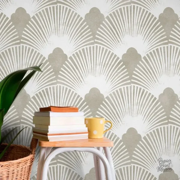 Papier peint moderne avec motifs géométriques