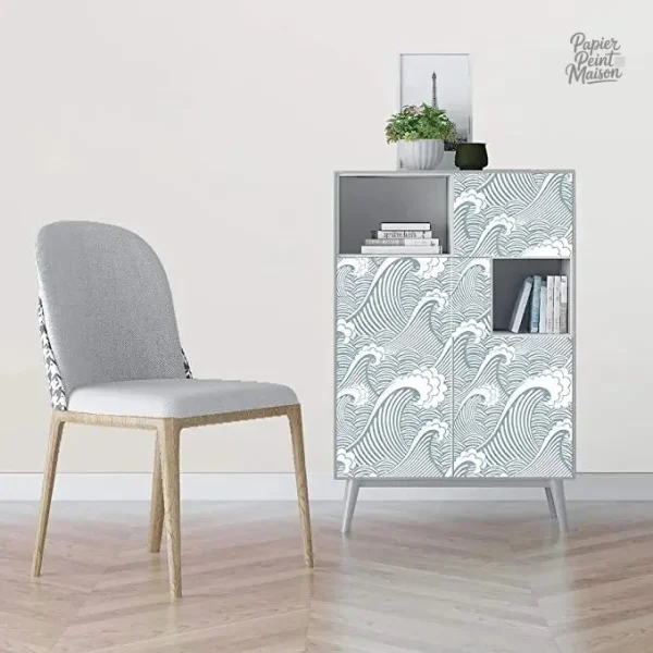 Papier peint japonais aux motifs traditionnels raffinés
