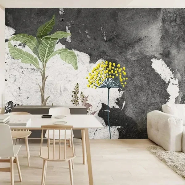 Design de papier peint avec palmiers pour style moderne