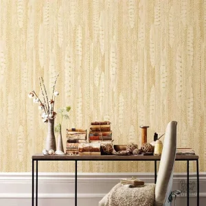 Papier peint scandinave jaune au design moderne