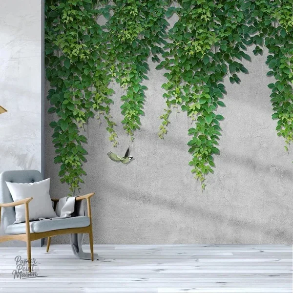 Tapisserie décorative feuillage, idéal pour une chambre relaxante