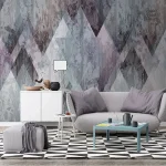 Tapisserie géométrique moderne pour décoration intérieure