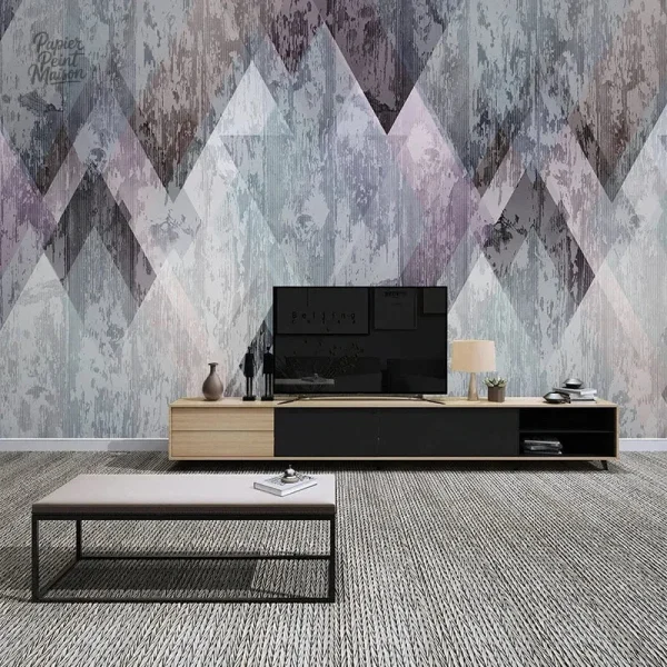 Tapisserie avec design géométrique pour un look contemporain