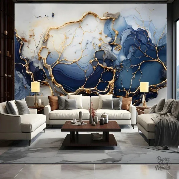 Papier peint marbre pour un intérieur chic et moderne