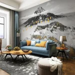 Décoration murale montagne pour intérieur élégant