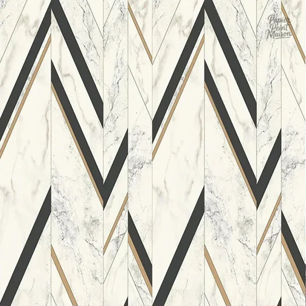 Papier peint motif géométrique aux formes variées et élégantes