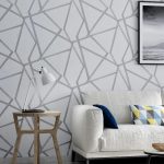 Papier peint avec motifs géométriques colorés