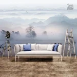 Tapisserie paysage en papier peint intissé pour décoration intérieure