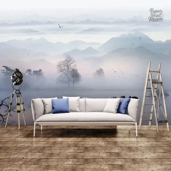 Tapisserie paysage en papier peint intissé pour décoration intérieure