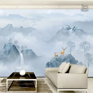 Papier peint intissé avec motif de paysage naturel