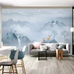Tapisserie décorative évoquant des paysages apaisants