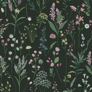 Papier peint végétal avec motifs naturels élégants