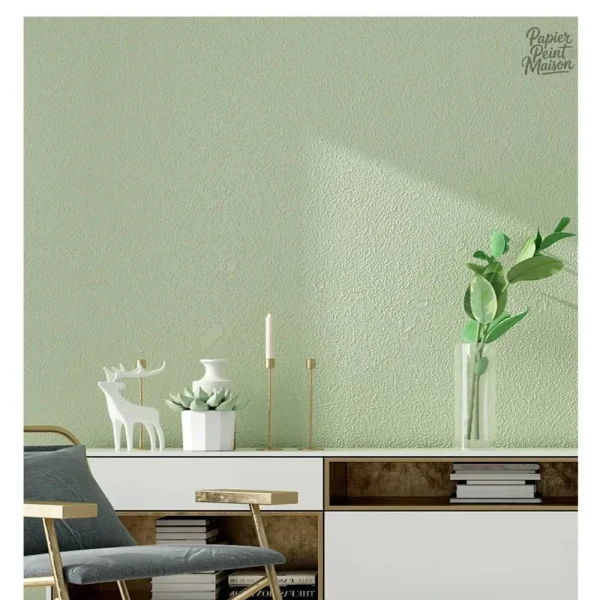 Papier peint vinyle texturé, idéal pour décoration intérieure